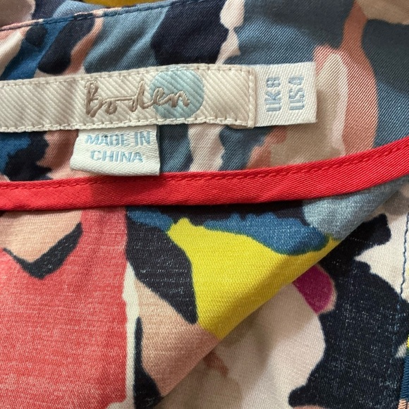 Boden Multicolor Abstract Women's BlouseSize 4 - Picture 4 of 6